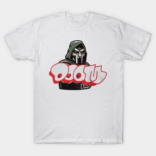 MF DOOM Mask and Logo T-Shirt by ManyMelany